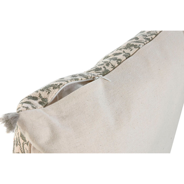 Home ESPRIT Green Beige Fringed Cottage Cushion 45 x 45 cm