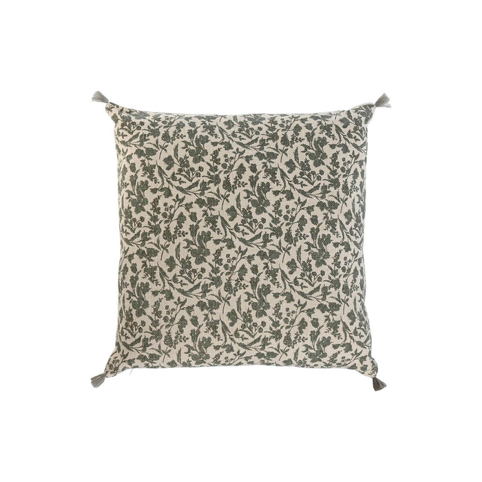 Home ESPRIT Green Beige Fringed Cottage Cushion 45 x 45 cm