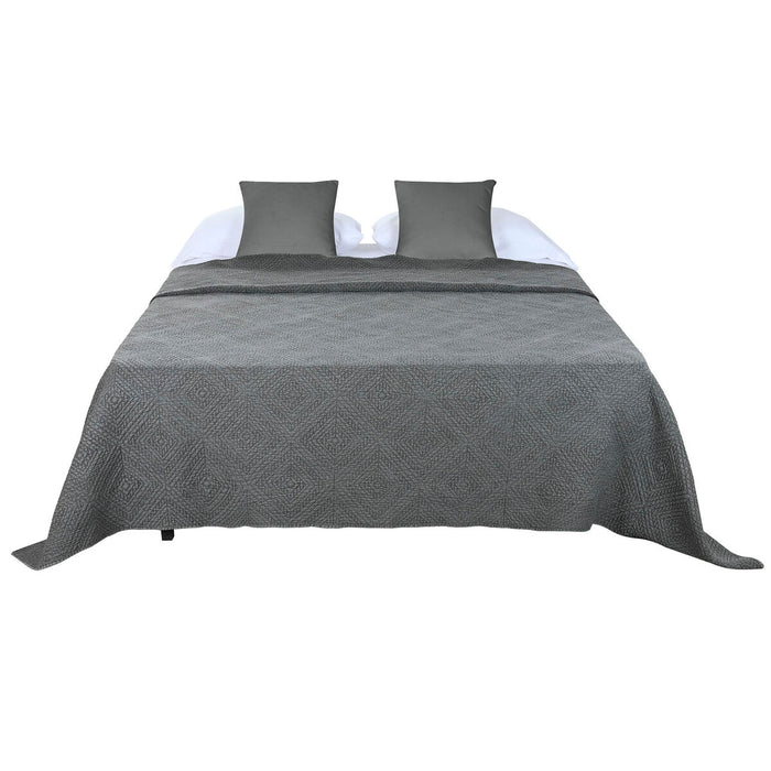 Colcha Home ESPRIT Gris claro 240 x 260 cm
