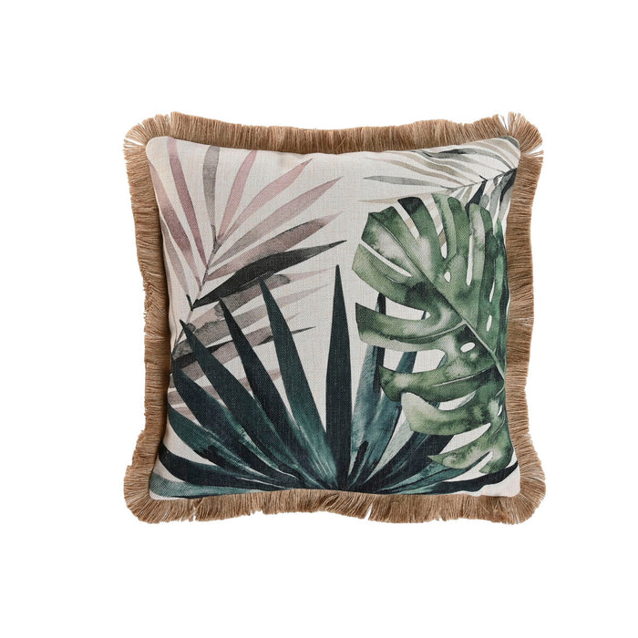 Cojín Home ESPRIT Flecos Tropical 45 x 45 cm