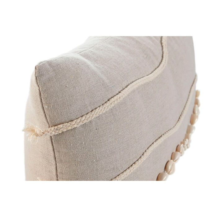 Home ESPRIT Cushion White Beige Boho 50 x 30 cm