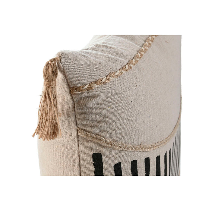 Home ESPRIT Black Beige Boho Cushion 45 x 45 cm