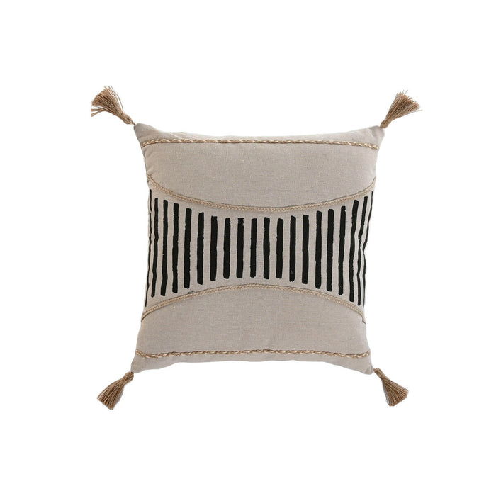 Home ESPRIT Black Beige Boho Cushion 45 x 45 cm