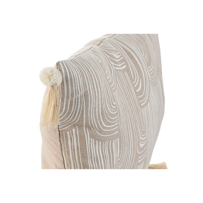 Home ESPRIT Cushion White Beige Printed Boho 45 x 45 cm