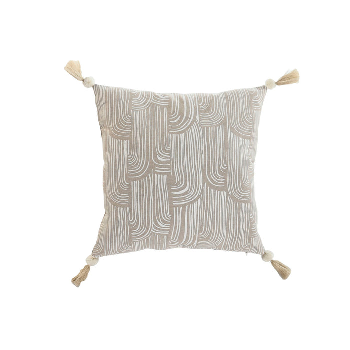 Home ESPRIT Cushion White Beige Printed Boho 45 x 45 cm
