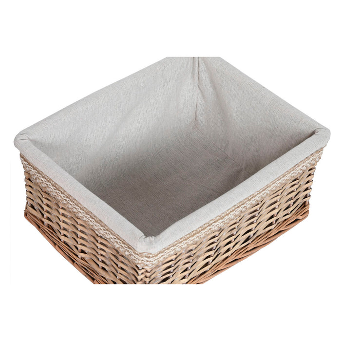 Home ESPRIT Laundry Basket Beige Natural Wicker Shabby Chic 47 x 35 x 55 cm 5 Pieces