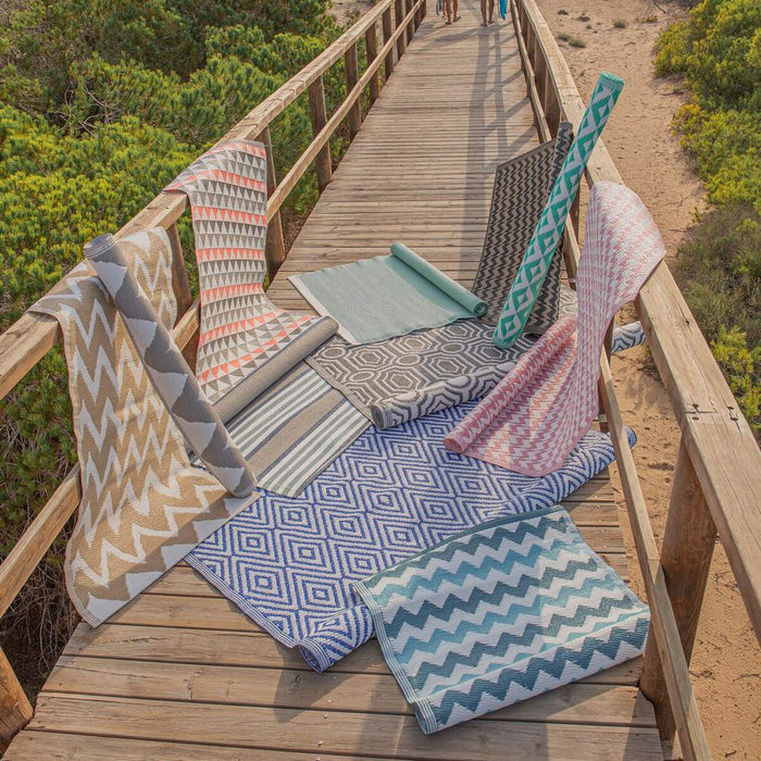 Alfombra de Exterior Symi 160 x 230 x 0,5 cm Gris Beige Marrón Polipropileno