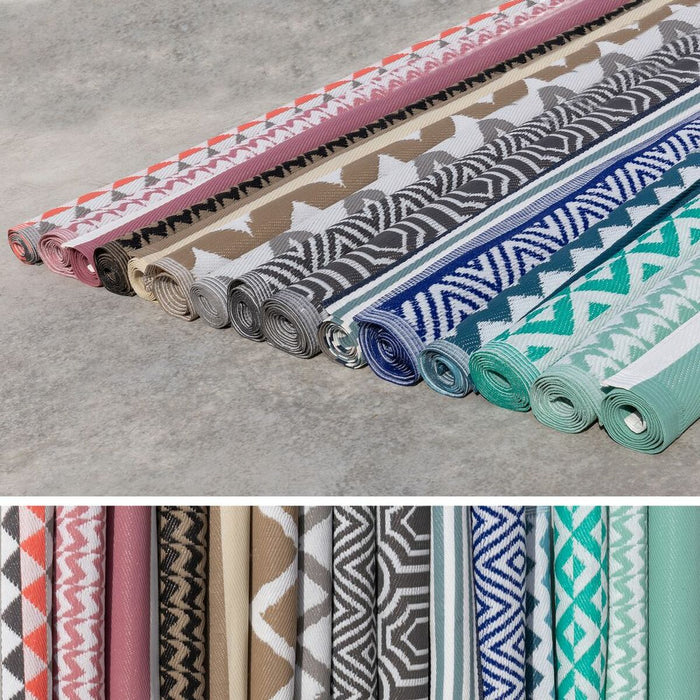 Alfombra de Exterior Symi 160 x 230 x 0,5 cm Gris Beige Marrón Polipropileno