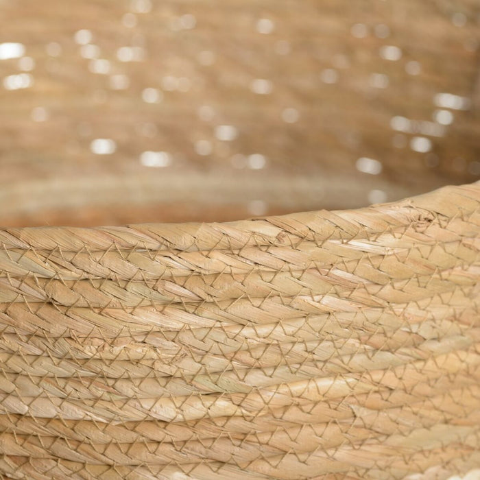 Basket Set 42 x 42 x 48 cm Natural Orange Natural Fiber (3 Pieces)