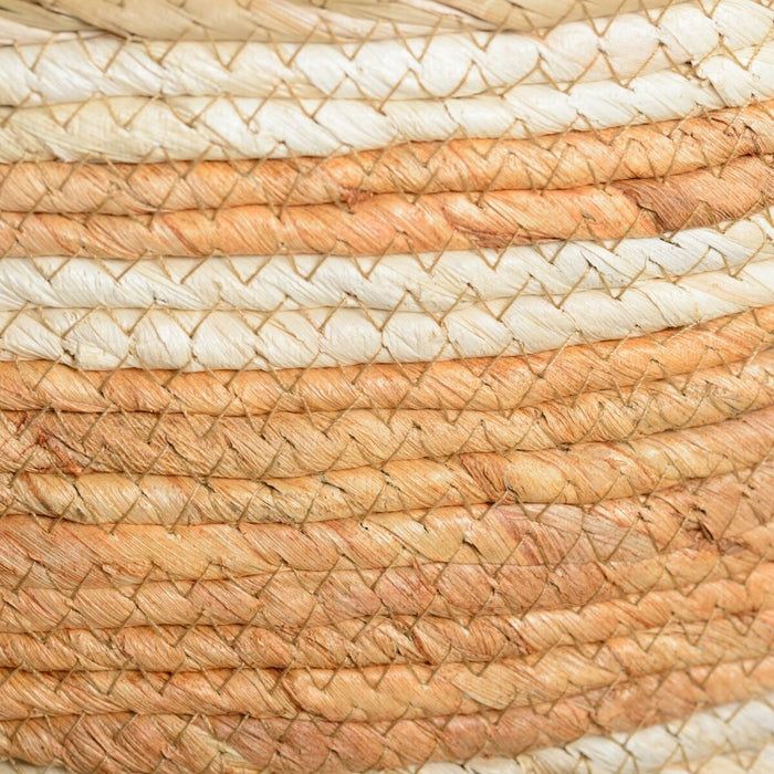 Basket Set 42 x 42 x 48 cm Natural Orange Natural Fiber (3 Pieces)