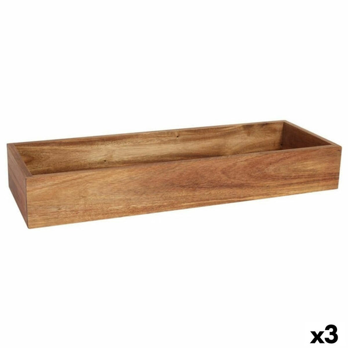 Old Valley Square Drawer Organizer Acacia Wood 53 x 16.2 x 7.5 cm (3 Units)