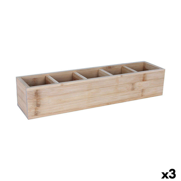 Viejo Valle Bamboo Cutlery Organizer 39 x 10 x 8 cm (3 Units)