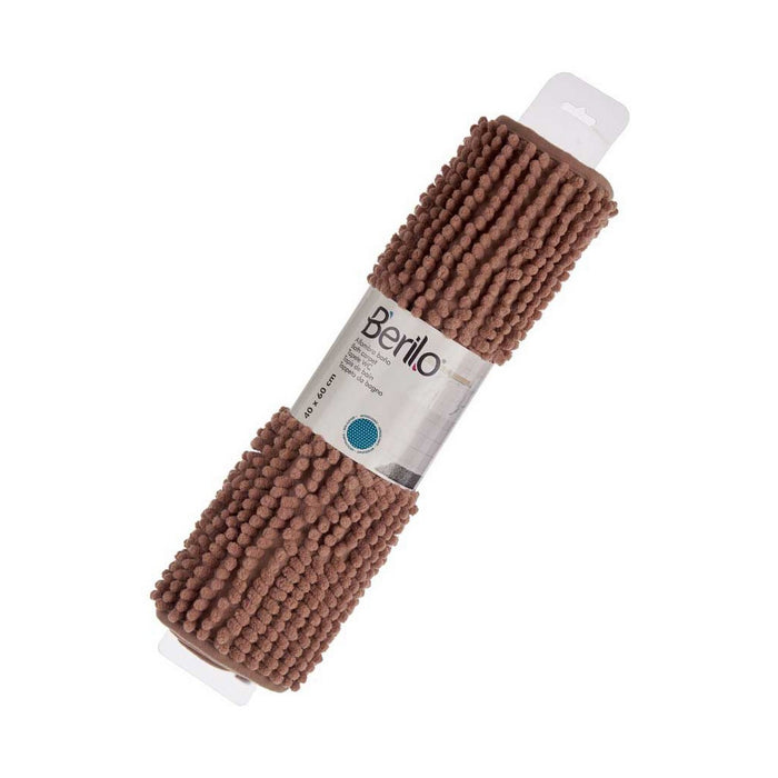 Brown Polyester Bath Mat (60 x 40 x 2)