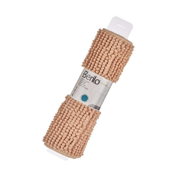 Beige Polyester Bath Mat (60 x 40 x 2 cm)