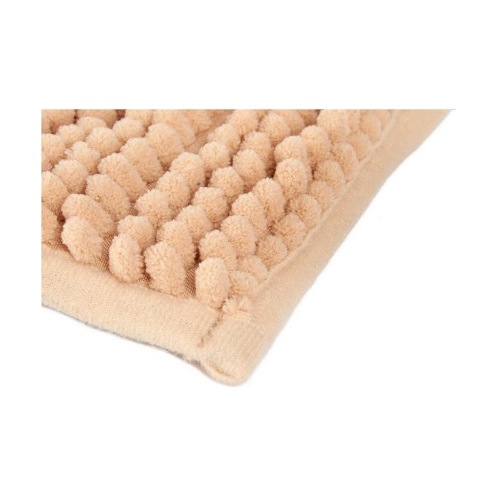 Beige Polyester Bath Mat (60 x 40 x 2 cm)