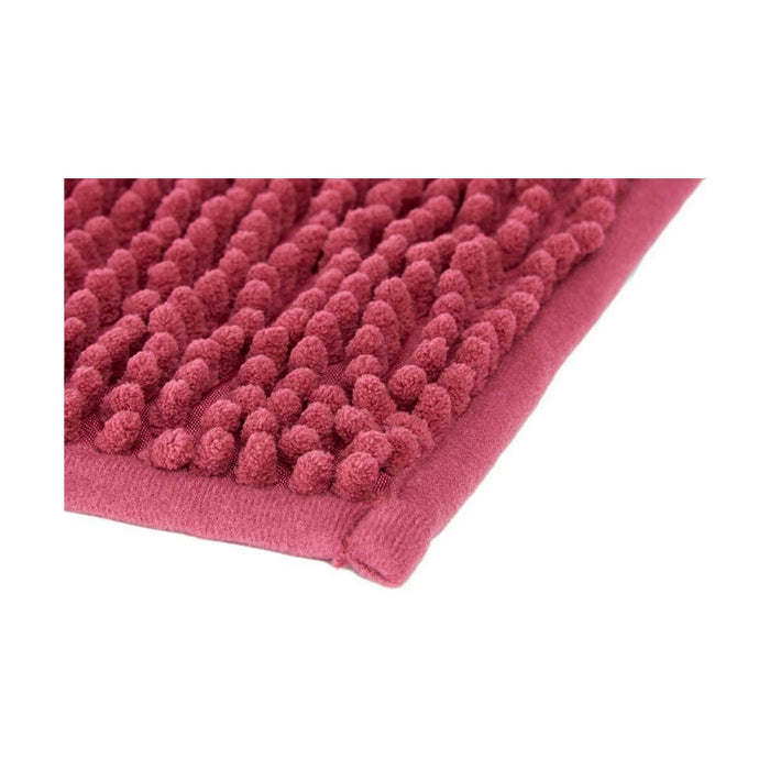 Alfombra de baño Poliéster Burdeos (60 x 40 x 2 cm)