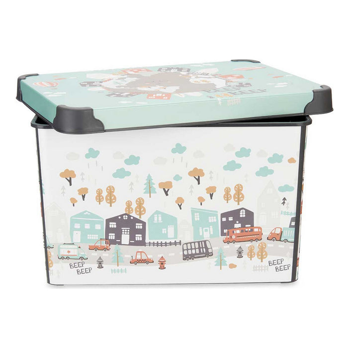 Caja de Almacenaje Road Con asas Plástico 17 L (27,5 x 22 x 36,5 cm)