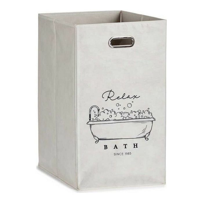 Relax Bath Basket White Cardboard 60 L 35 x 57 x 35 cm Foldable