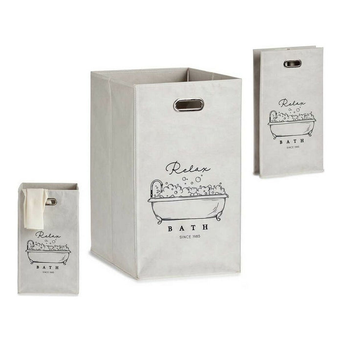Relax Bath Basket White Cardboard 60 L 35 x 57 x 35 cm Foldable