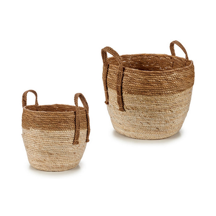 Natural Brown Straw Basket Set