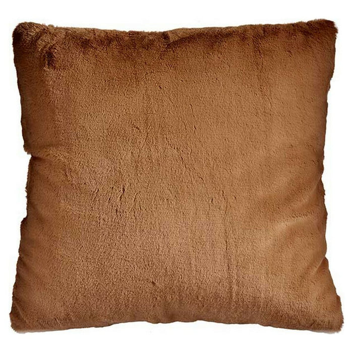 Cushion with Brown Faux Fur Hair (60 x 2 x 60 cm)