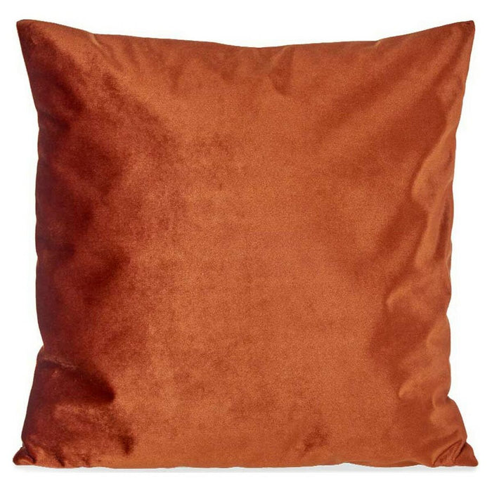 Orange Velvet Polyester Cushion (45 x 13 x 45 cm)