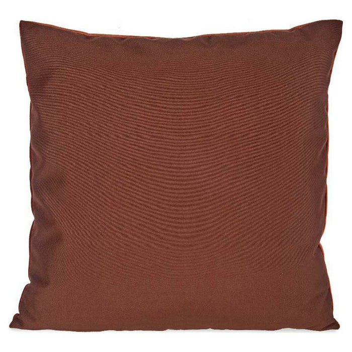Orange Velvet Polyester Cushion (45 x 13 x 45 cm)