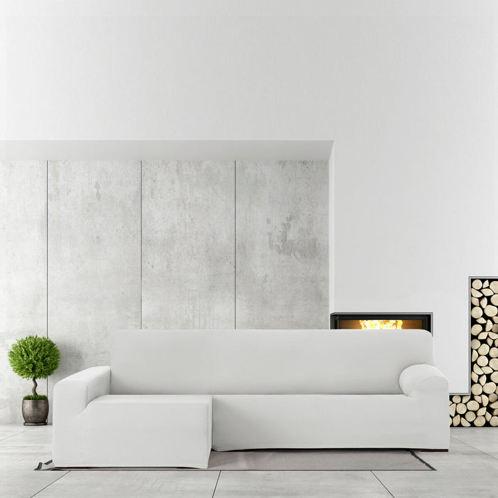 Eysa Bronx White Chaise Longue Cover with Left Arm, 170 x 110 x 310 cm