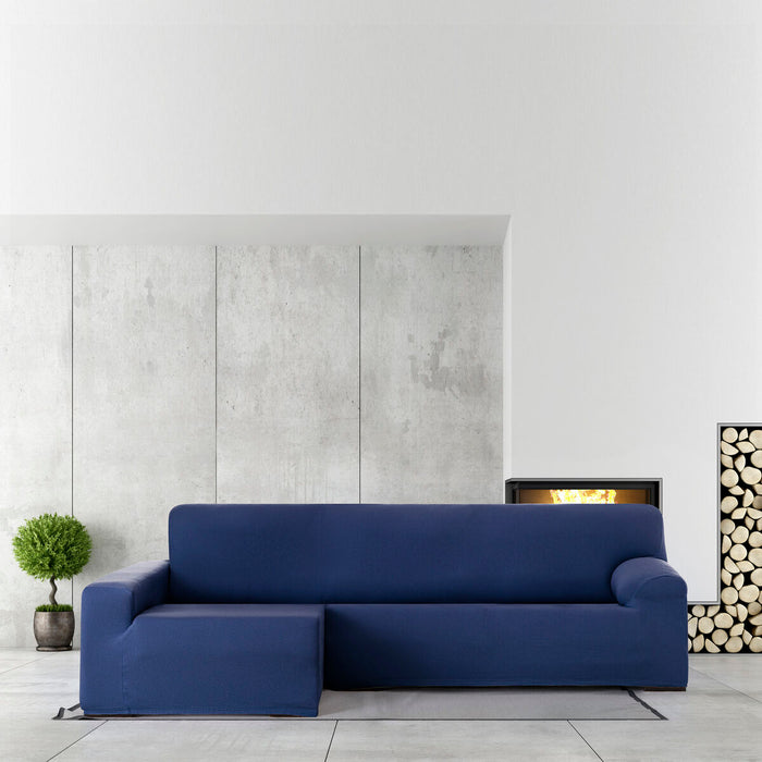 Eysa Bronx Blue Chaise Longue Cover with Left Arms, 170 x 110 x 310 cm