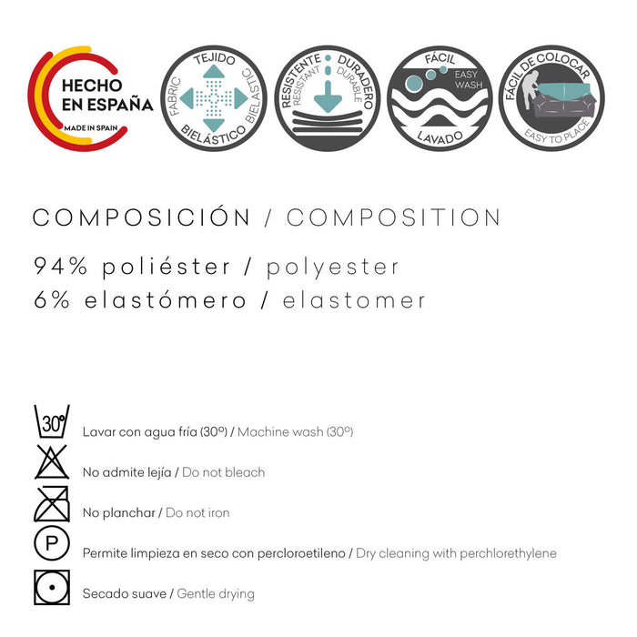 Eysa BRONX Blue Sofa Cover 140 x 100 x 200 cm