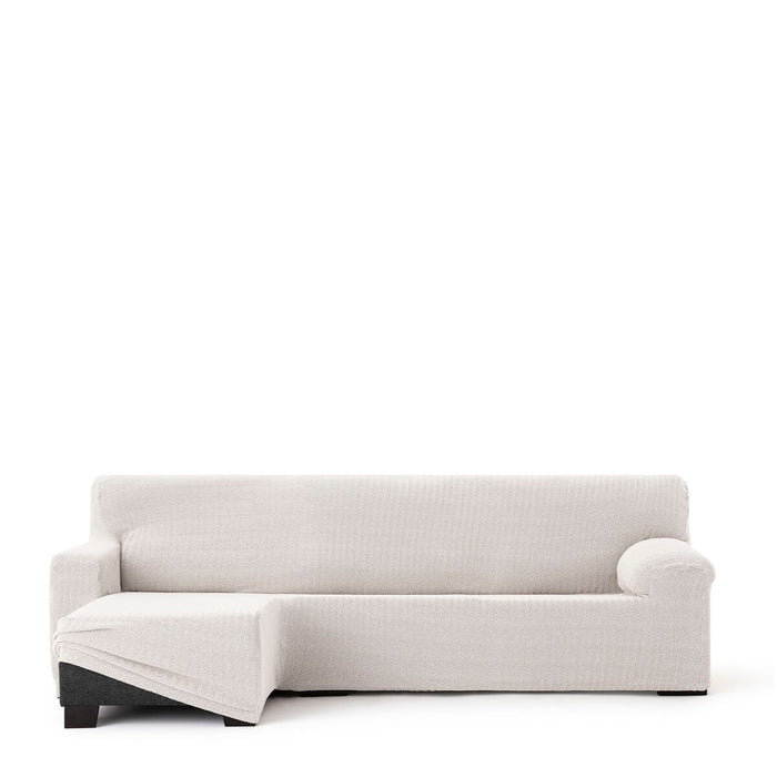 Funda para chaise longue de brazo corto izquierdo Eysa JAZ Blanco 120 x 120 x 360 cm