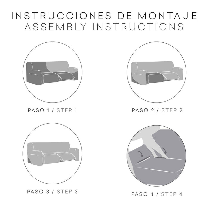 Eysa JAZ White Sofa Cover 70 x 120 x 200 cm