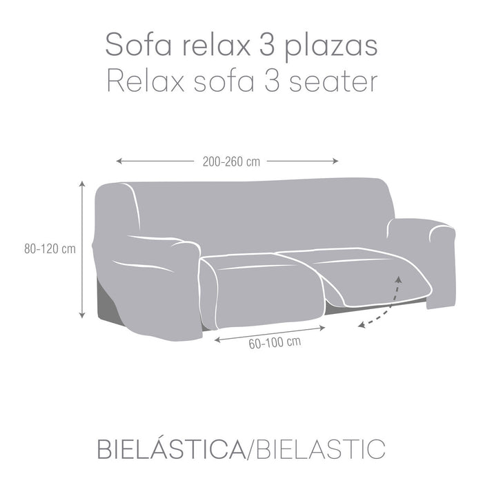 Eysa JAZ Gray Sofa Cover 70 x 120 x 260 cm