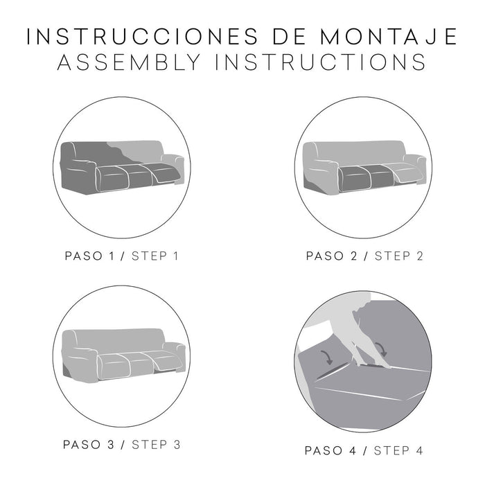 Eysa JAZ Bordeaux Sofa Cover 70 x 120 x 260 cm