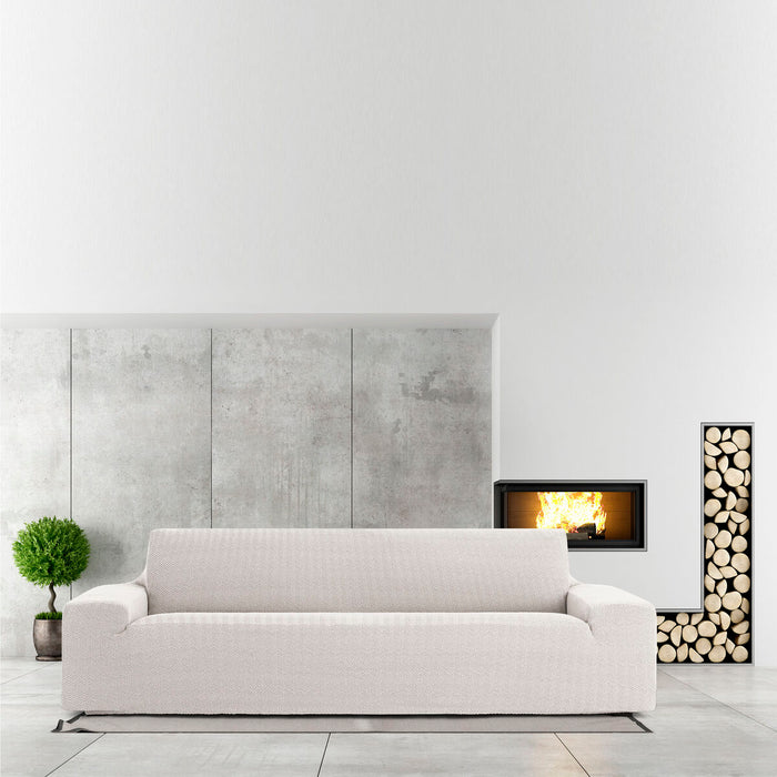 Eysa JAZ White Sofa Cover 70 x 120 x 330 cm