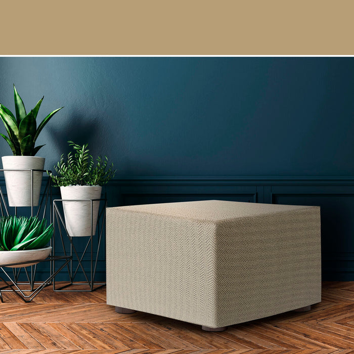 Eysa JAZ Beige pouf cover 100 x 65 x 100 cm