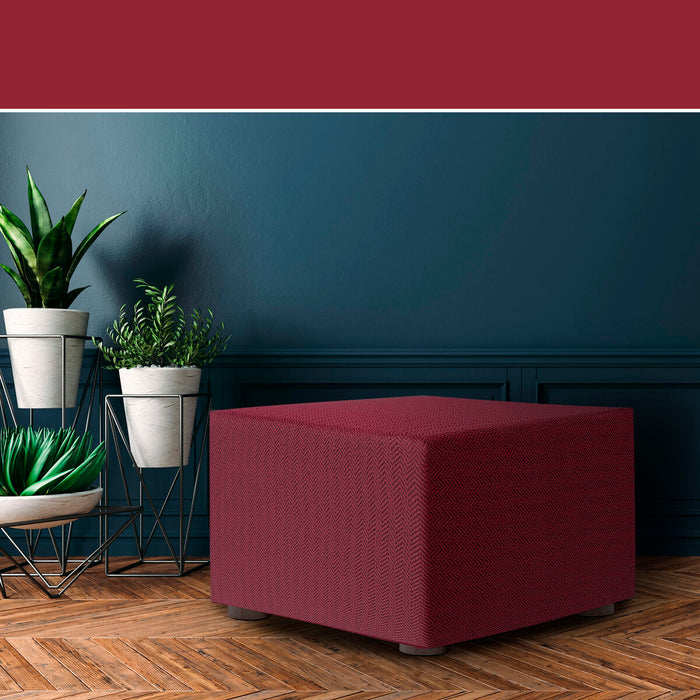 Eysa JAZ Bordeaux pouf cover 100 x 65 x 100 cm