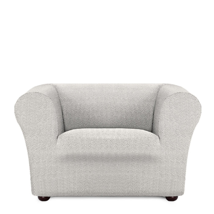 Eysa JAZ armchair cover, white, 110 x 100 x 130 cm