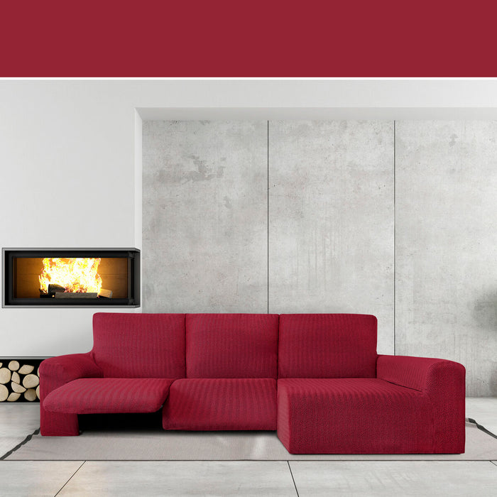 Eysa JAZ Bordeaux right-hand long-arm chaise longue cover 180 x 120 x 360 cm