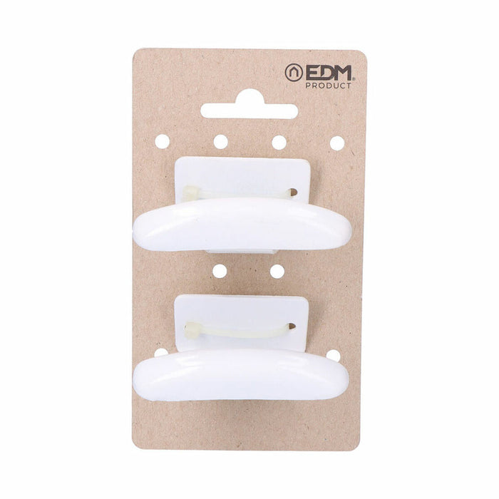 EDM 2-Unit White Steel Clothes Hanger
