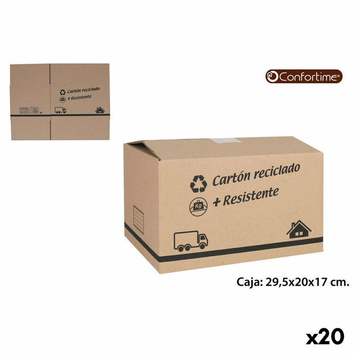 Confortime Multipurpose Cardboard Box (20 Units) (29.5 x 20 x 17 cm)