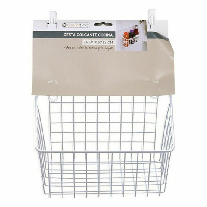Confortime Aluminum Multipurpose Basket 7.5 x 12.5 x 24.5 cm (12 Units)