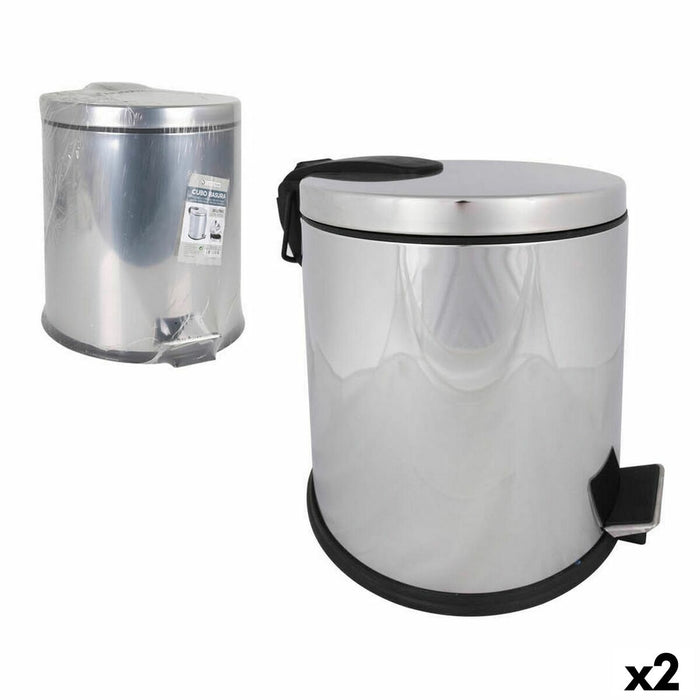 Confortime 145844 20 L Metal Trash Can (2 Units)