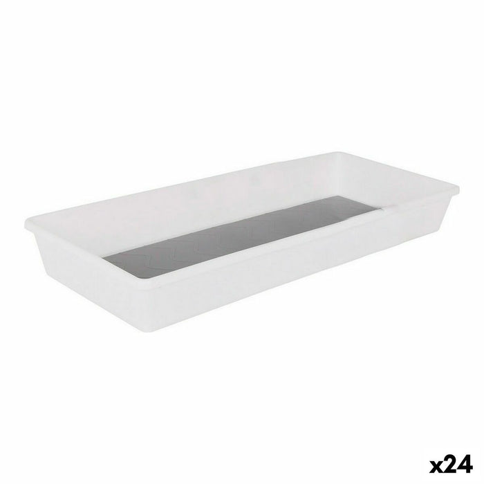 Confortime Non-Slip Drawer Organizer White 40 x 17 x 5 cm (24 Units)