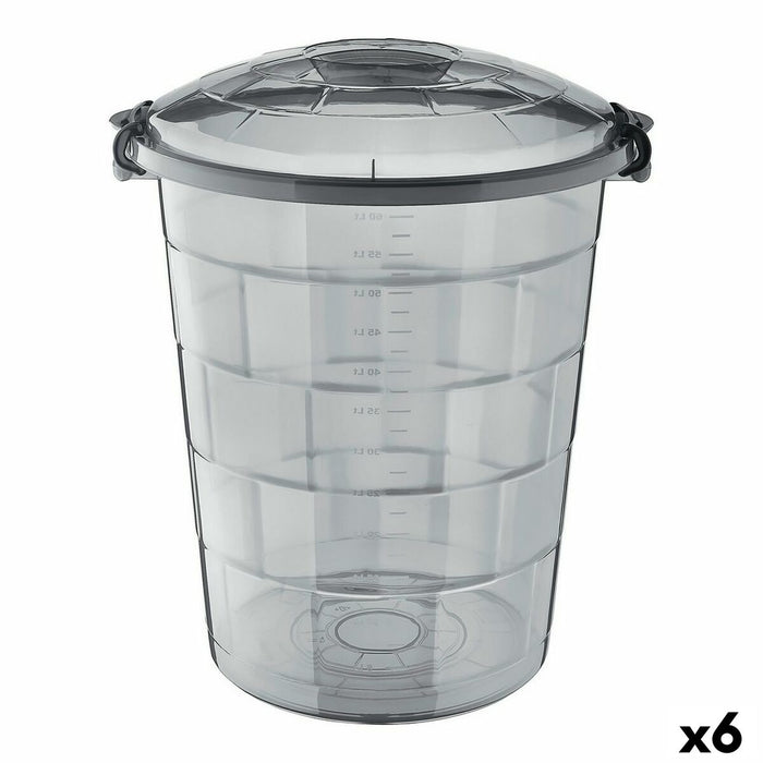 Confortime Tetris Bucket Light Gray Plastic 65 L (6 Units)