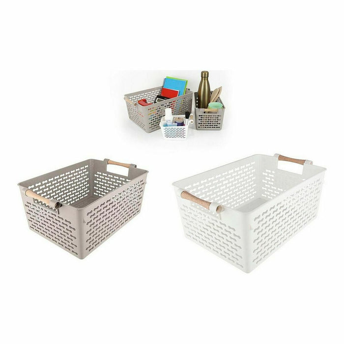 Confortime Wooden Multipurpose Basket 37 x 23 x 15 cm (18 Units)