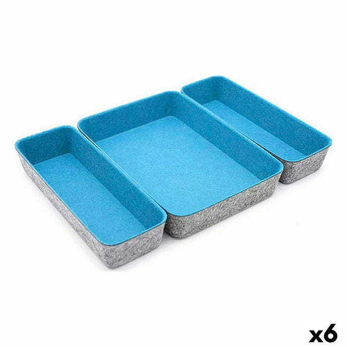 Confortime 3-Piece Felt Basket Set 28 x 20.5 x 5.3 cm (3 Pieces) (6 Units)