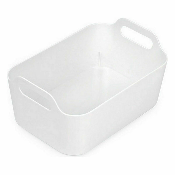 Confortime White Multipurpose Basket 24 x 16.7 x 11.2 cm (18 Units)