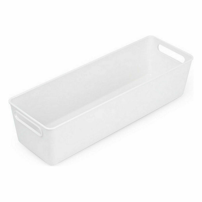 Confortime White Multipurpose Basket 38 x 12.7 x 9.5 cm (12 Units)