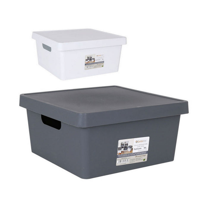 Confortime Square Storage Box with Lid 10 L